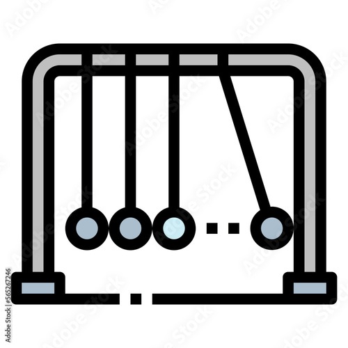 newtons cradle filled outline icon style