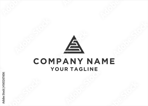 initial Letter EE Logo Design Vector	