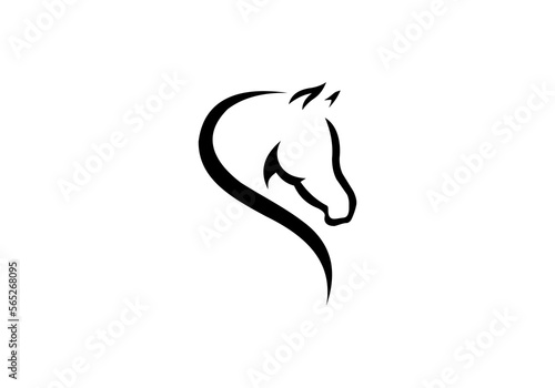 Horse icon Isolated On White Background - Vector Illustration, Logo Graphic Design