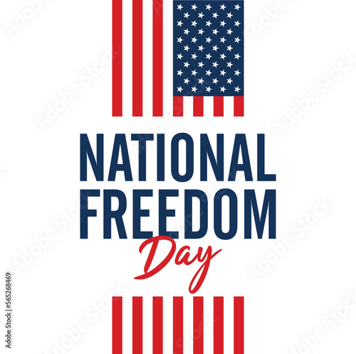 National Freedom Day. February 1. Vector illustration. Holiday poster.