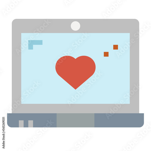 laptop flat icon style