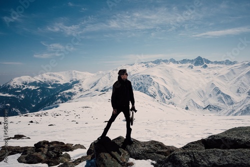 hiker in the mountains