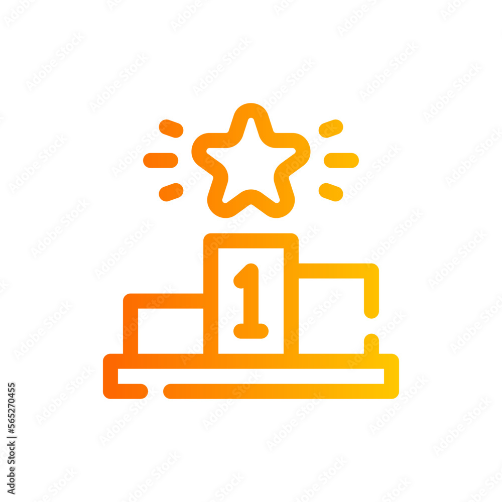 podium gradient icon podium gradient icon