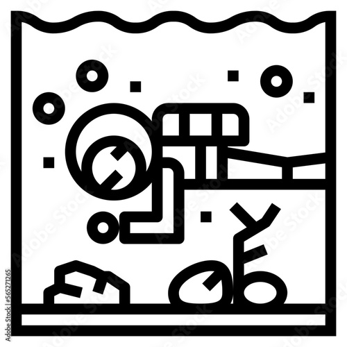 diver line icon style