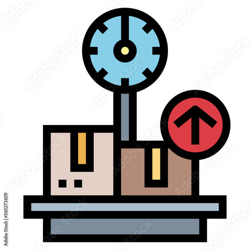 weight filled outline icon style