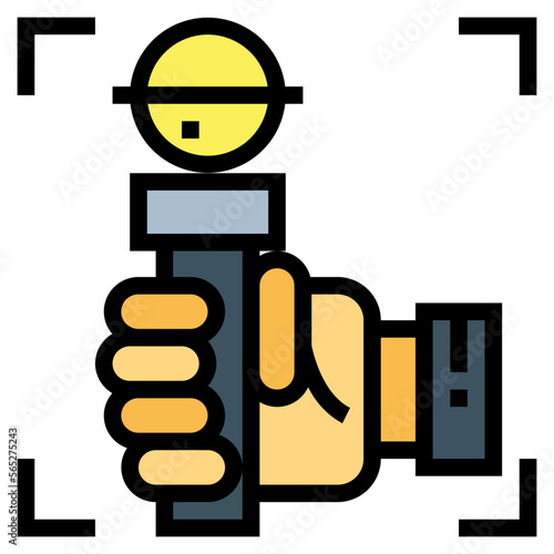 interviewer filled outline icon style