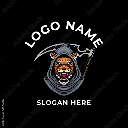 Tiger Reaper Graphic Logo Design