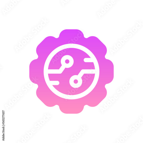 settings flat gradient icon