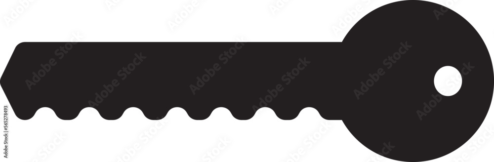 silhouette of a key icon vector illustration silhouette of a key icon vector illustration