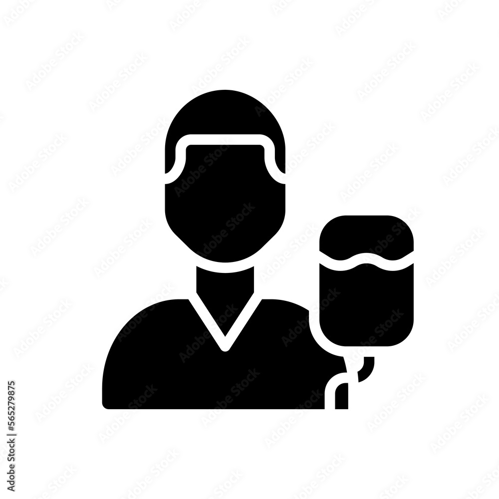 Intensive care black glyph icon. Emergency. Blood transfusion. Urgent help. Paramedic service. Health care. Silhouette symbol on white space. Solid pictogram. Vector isolated illustration Intensive care black glyph icon. Emergency. Blood transfusion. Urgent help. Paramedic service. Health care. Silhouette symbol on white space. Solid pictogram. Vector isolated illustration