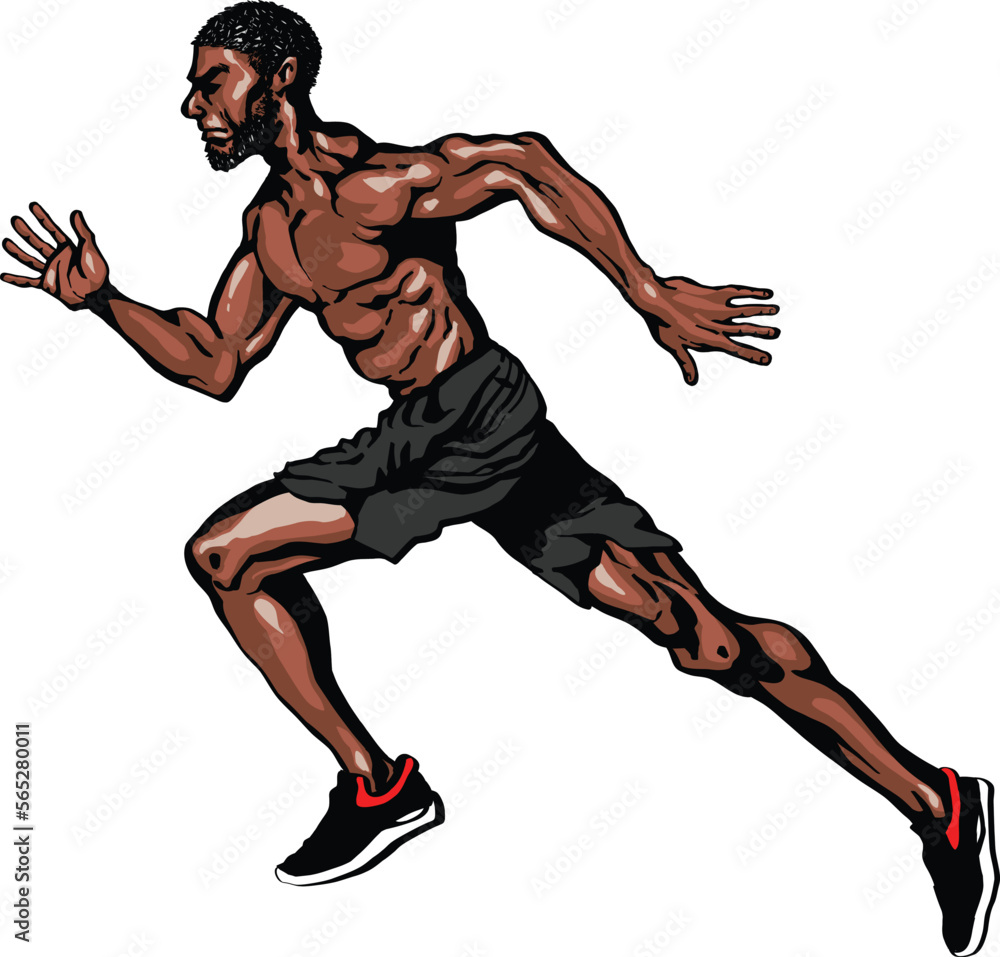 Athlete Man Running Start Pose On Stock Photo 757998802 | Shutterstock