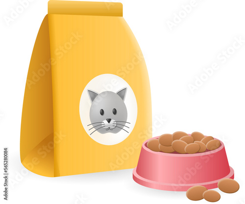 Cat Food icon. 3d illustration from home pets collection. Creative Cat Food 3d icon for web design, templates, infographics and more