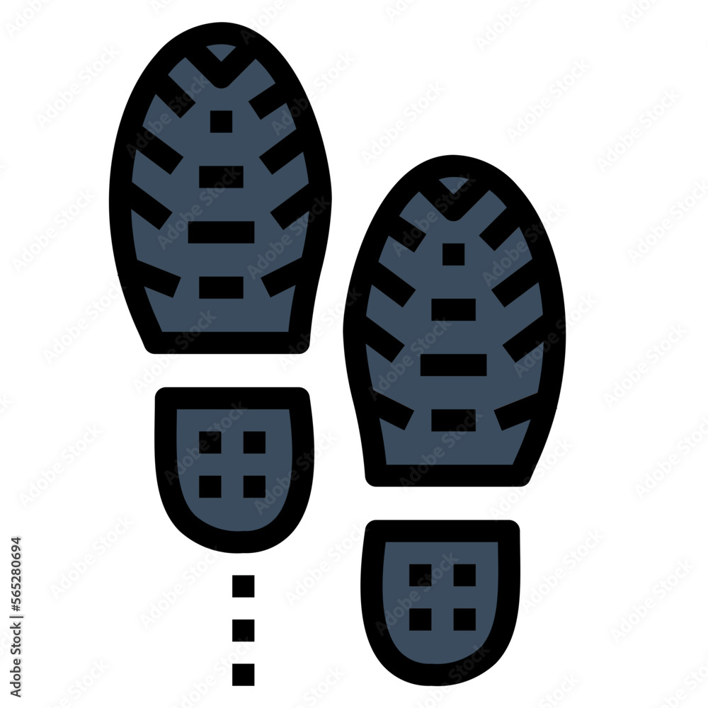 footprint filled outline icon style footprint filled outline icon style