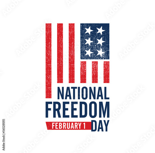 National Freedom Day. February 1. Vector illustration. Holiday poster.