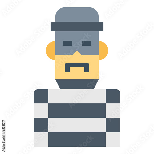 burglar flat icon style
