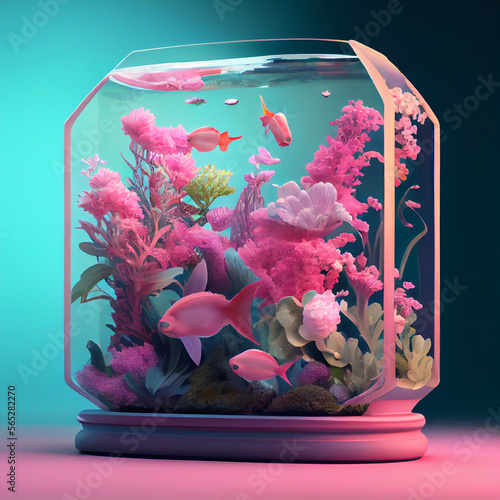 design aquarium with fish