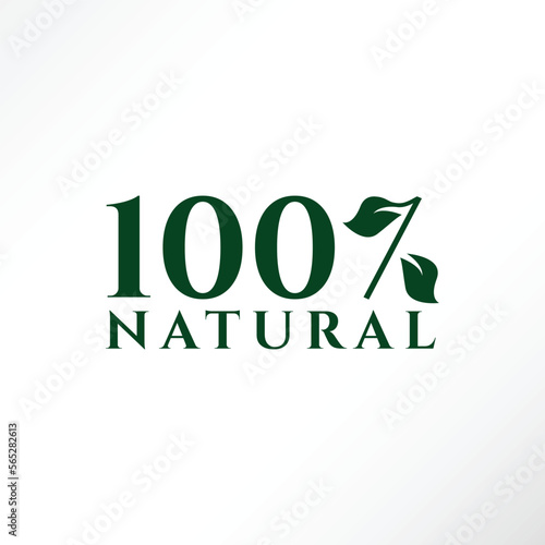 100% natural organic/natural label in vector.