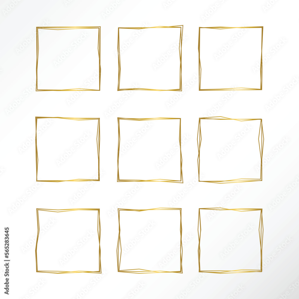Minimalist gold frame in vector. Minimalist gold frame in vector.