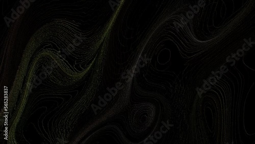 Topography pattern animate in black