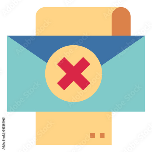 failed message flat icon style