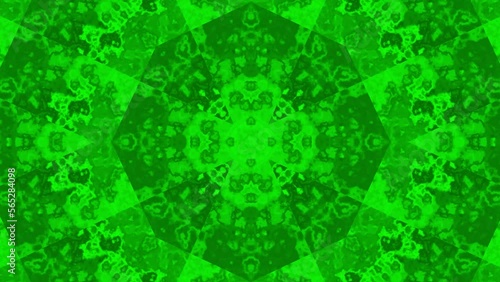 Green fast motion mirror kaleidoscope pattern photo