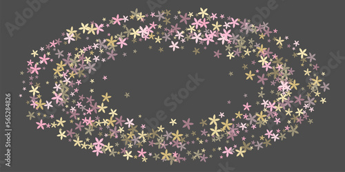 Starflower simplistic flowers vector design. Pretty meadow bloom elements sca...