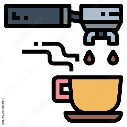 portafilter filled outline icon style