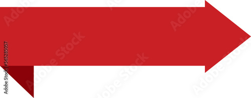 vector illustration of red colored arrow label banner