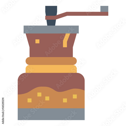 coffee grinder flat icon style