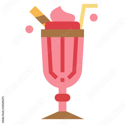 milkshake flat icon style