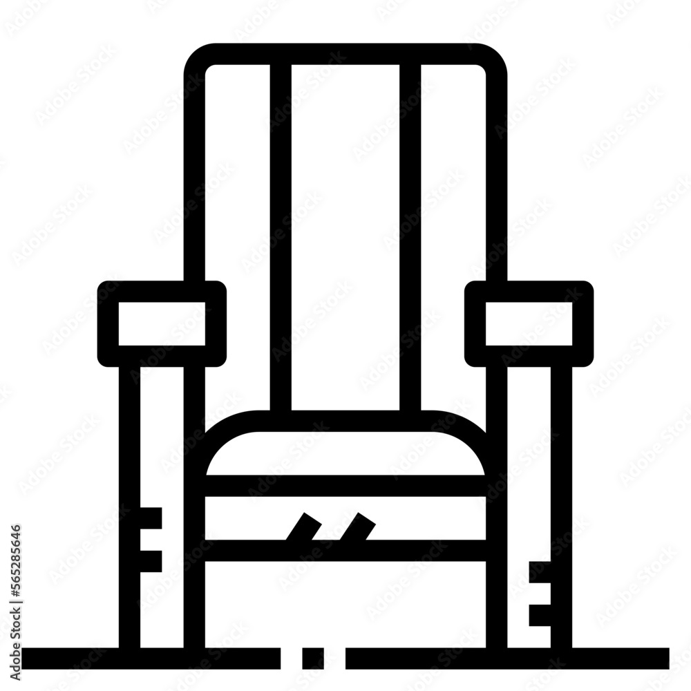 chair line icon style chair line icon style