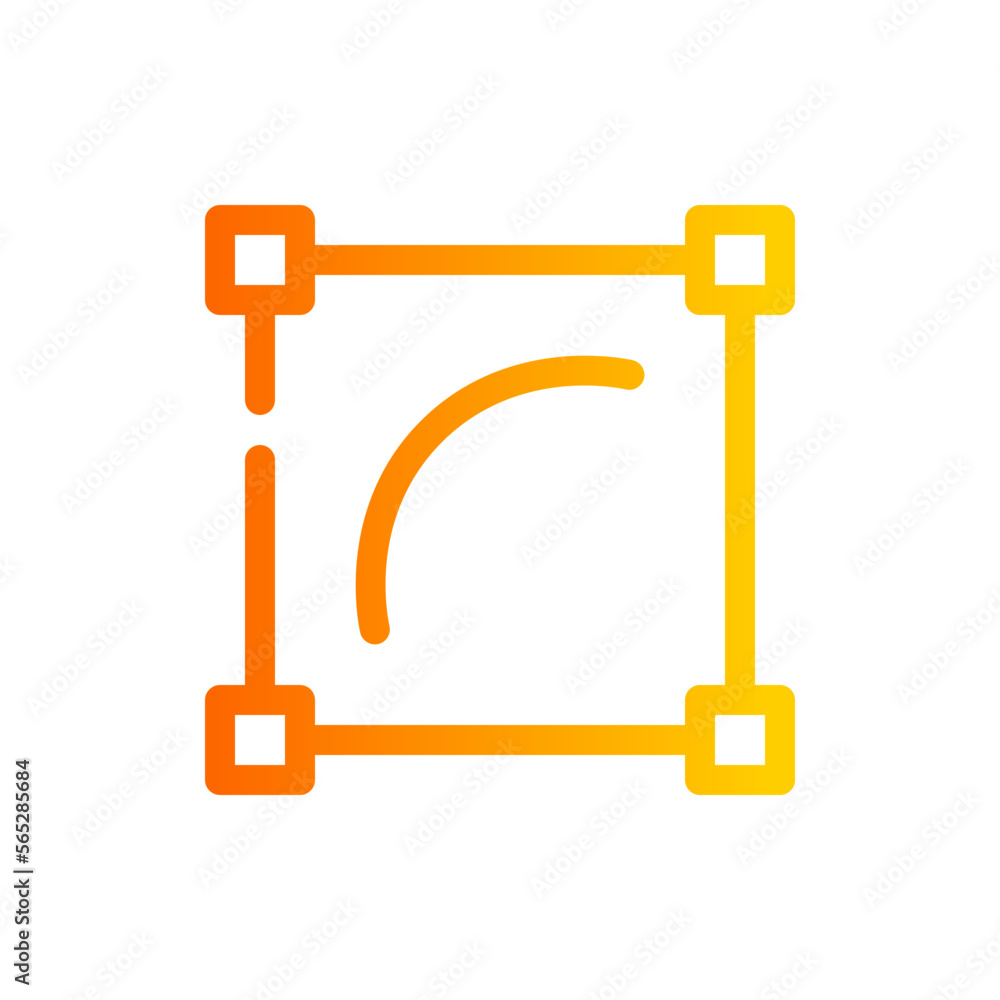 curve line gradient icon curve line gradient icon