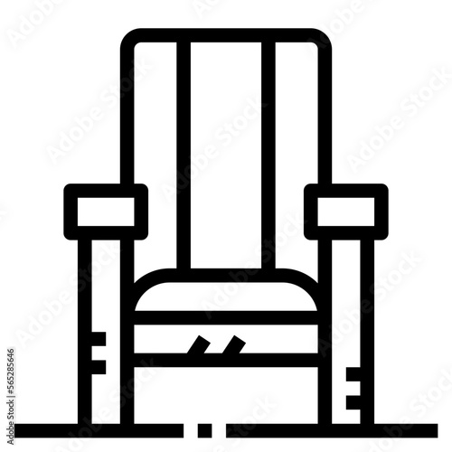 chair line icon style