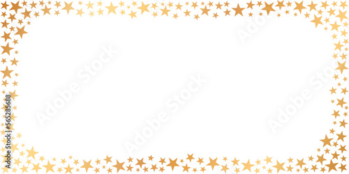 vector frame with stars - gold colored banner