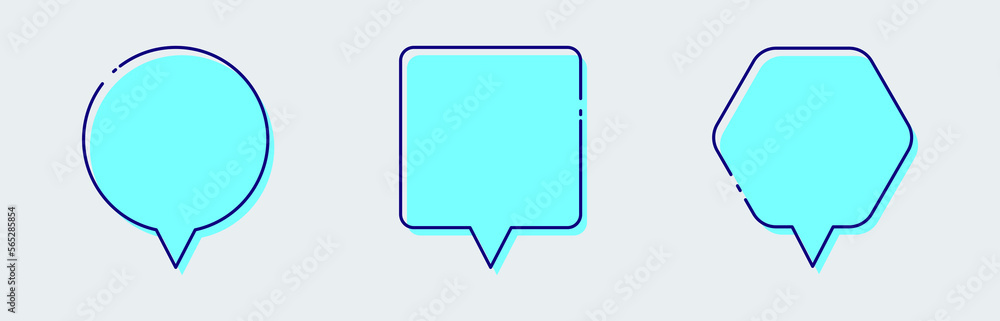 Chat bubble with retro design style. Minimal blank chat boxes sign. Chat bubble with retro design style. Minimal blank chat boxes sign.