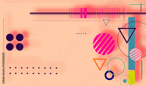 pink background with geometric pattern
