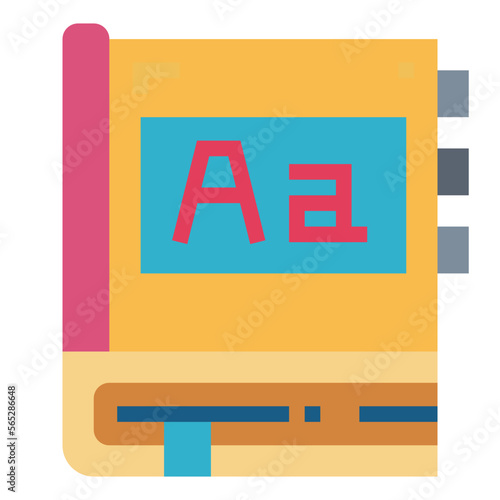 dictionary flat icon style