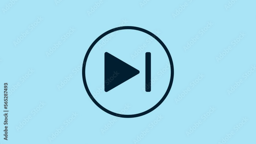 Blue Fast forward icon isolated on blue background. 4K Video motion graphic animation Blue Fast forward icon isolated on blue background. 4K Video motion graphic animation