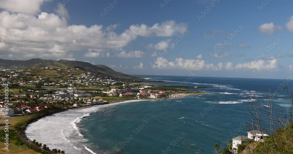 St Kitts Caribbean resorts Atlantic ocean beach surf. Independent Island Caribbean Ocean. Cruise ship and yacht vacation travel destination, tourism is main economy. St Kitts Caribbean resorts Atlantic ocean beach surf. Independent Island Caribbean Ocean. Cruise ship and yacht vacation travel destination, tourism is main economy.
