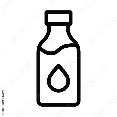 milk bottle line icon illustration vector graphic
