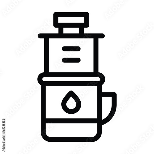 aeropress line icon illustration vector graphic