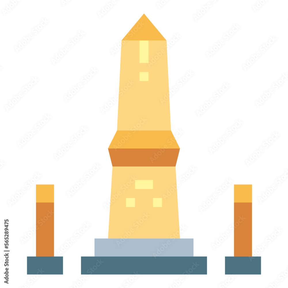 obelisk flat icon style obelisk flat icon style