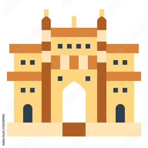 gate of india flat icon style