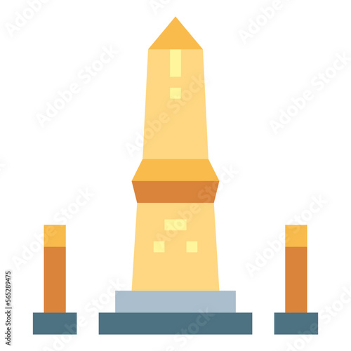 obelisk flat icon style