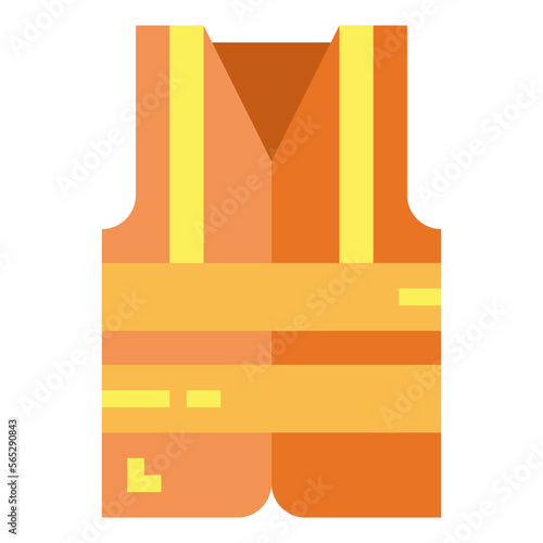 waistcoat flat icon style