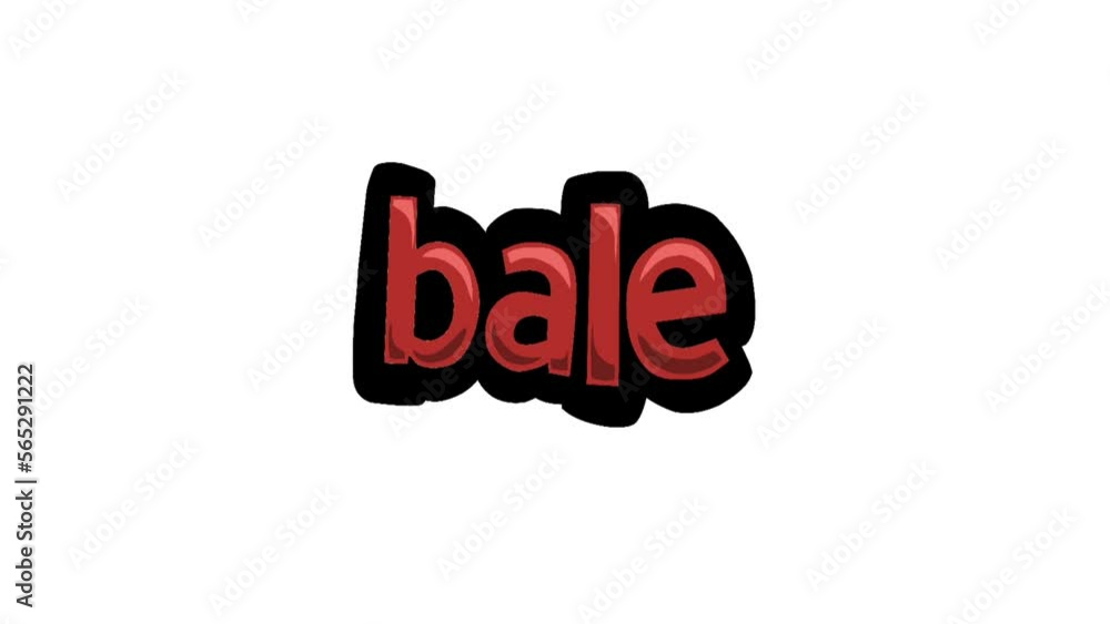 White screen animation video written BALE White screen animation video written BALE