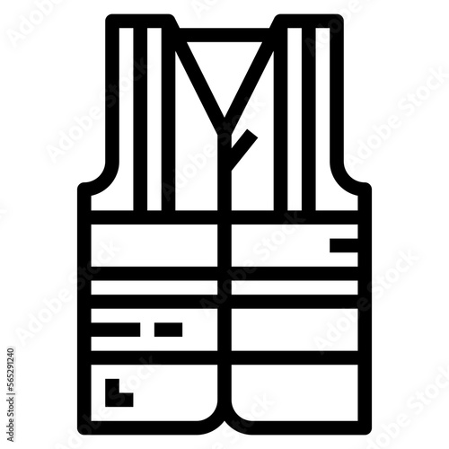 waistcoat line icon style