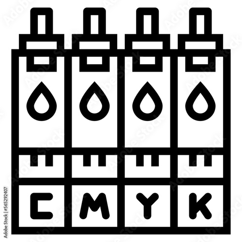 cartridges line icon style