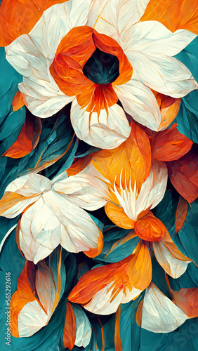 Wallpaper Mural Pixel art flower abstract style background illustration Generative AI Content by Midjourney Torontodigital.ca