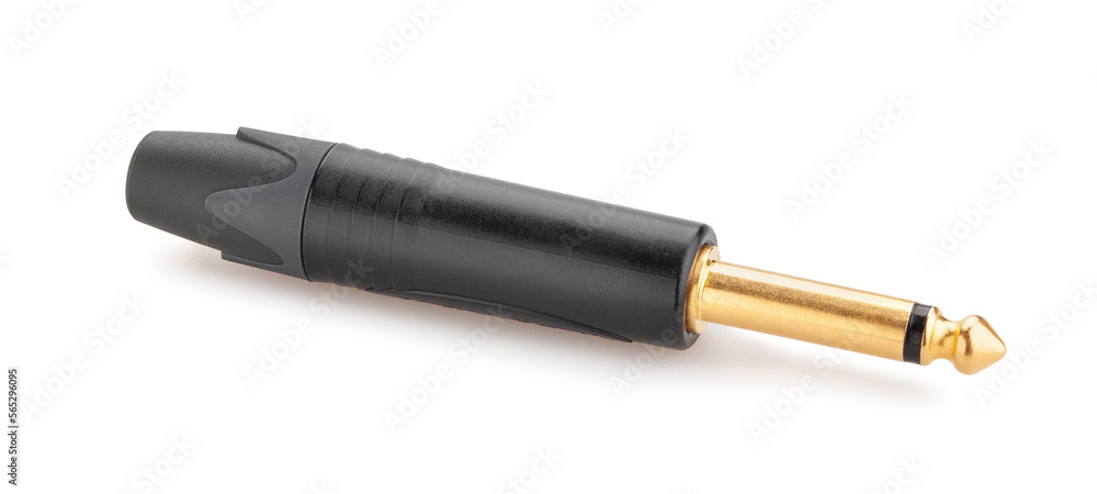 guitar plug jack path isolated on white guitar plug jack path isolated on white